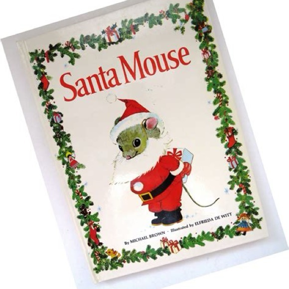 Santa Mouse Vintage Christmas Story Kit Stuffed Santa Mouse Book -Tape 1966 1996 - Picture 5 of 5